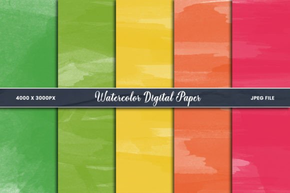 Colorful Watercolor Paper Background: Elevating Digital and Print Design with Textured Authenticity
