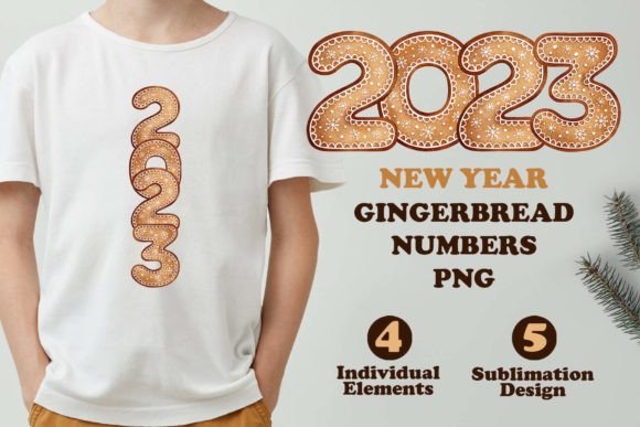 Elevate Designs with 2023 Gingerbread Numbers