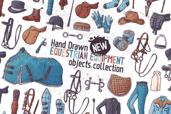Equestrian Equipment Objects Collection