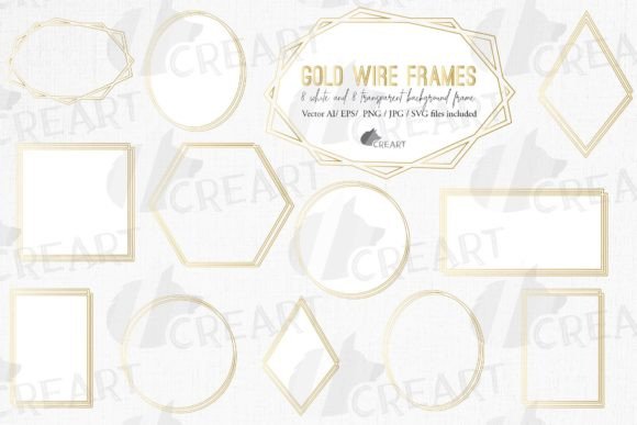 Geometric Golden Lineal Wire Frames Art: Elevating Your Design Projects