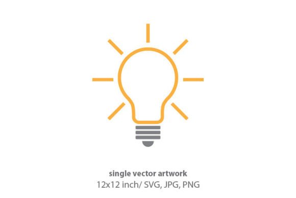 Light Bulb Icon: Versatile Vector Clipart