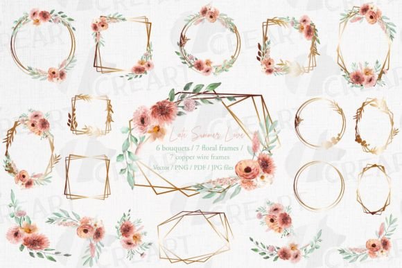 Mastering the Coral and Blush Pink Floral Copper Frame for Modern Design