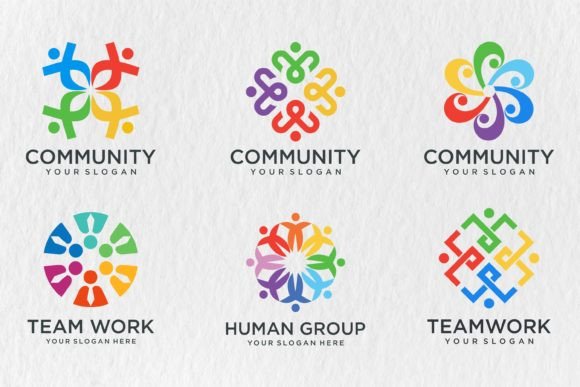 People Community Together Logo Icon Set: A Practical Resource for Branding Unity
