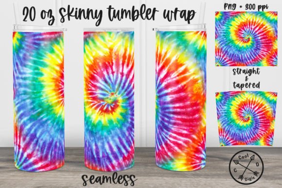 Rainbow Tie Dye Tumbler Wrap Guide