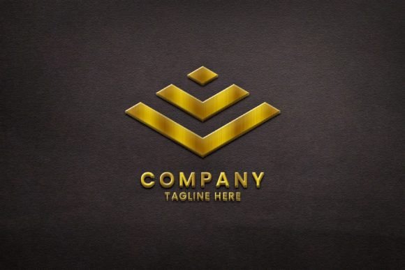 Realistic Logo Mockup Gold on Wall: Elevate Your Brand Presentation