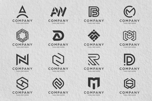 Set of Monogram Logo Design. PART 4: Elevating Brand Identity with Professional Vector Assets