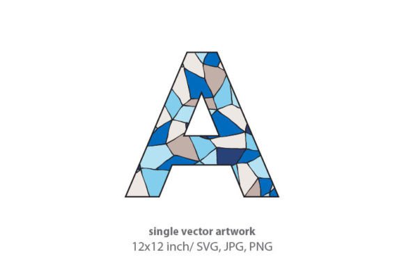 Stained Glass Letter A: Vector Art for Design