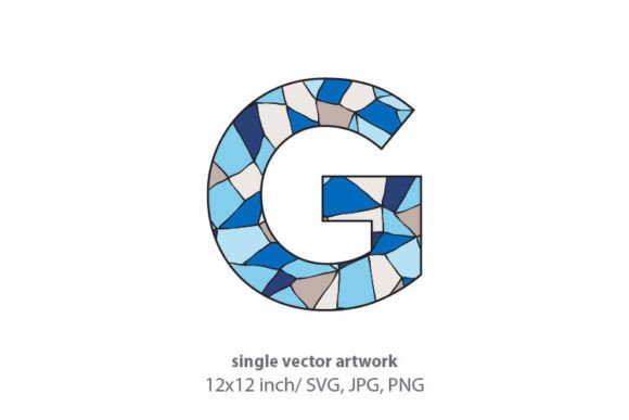 Stained Glass Pattern Inside Letter G: A Versatile Digital Asset for Modern Design