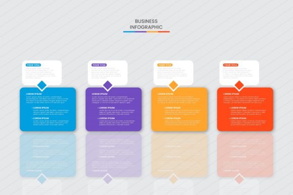 Streamlining Visual Communication with the Flat Table of Steps Business Infographic