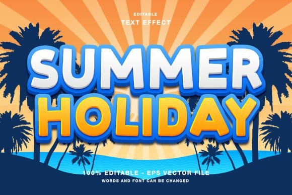 Summer Holiday Editable Text Effect