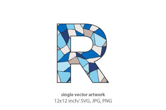 Unleashing Creativity with Stained Glass Pattern Inside Letter R Vector Art